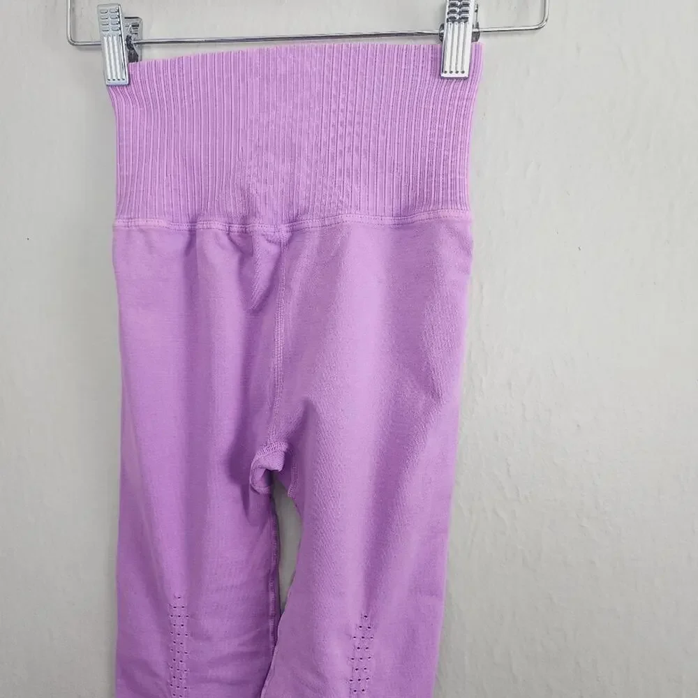 Free People Movement Good Karma Leggings Wisteria Purple Pink High Rise XS/S